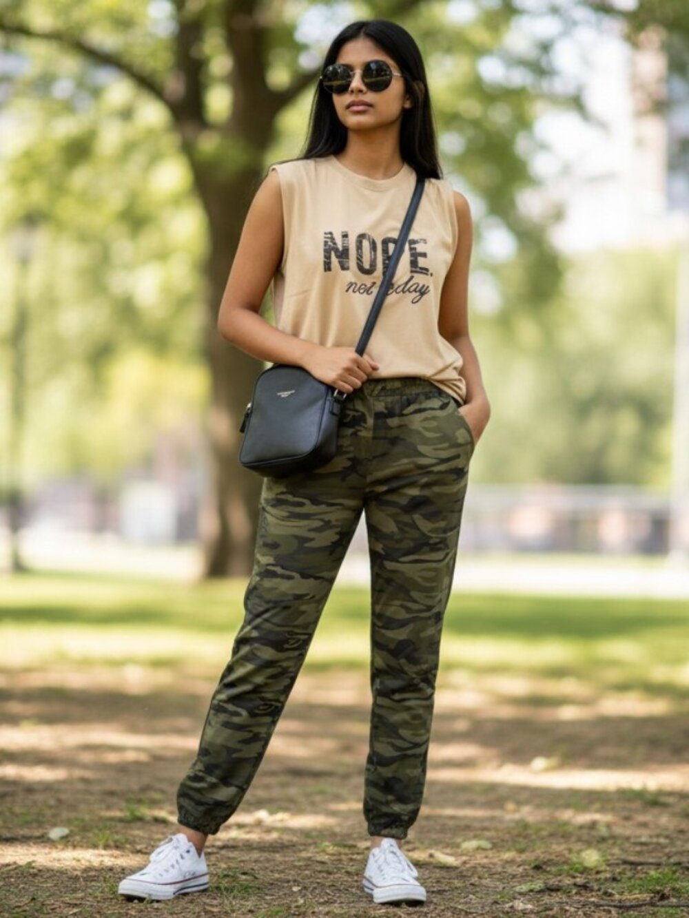NOPE Camo Jogger Set
